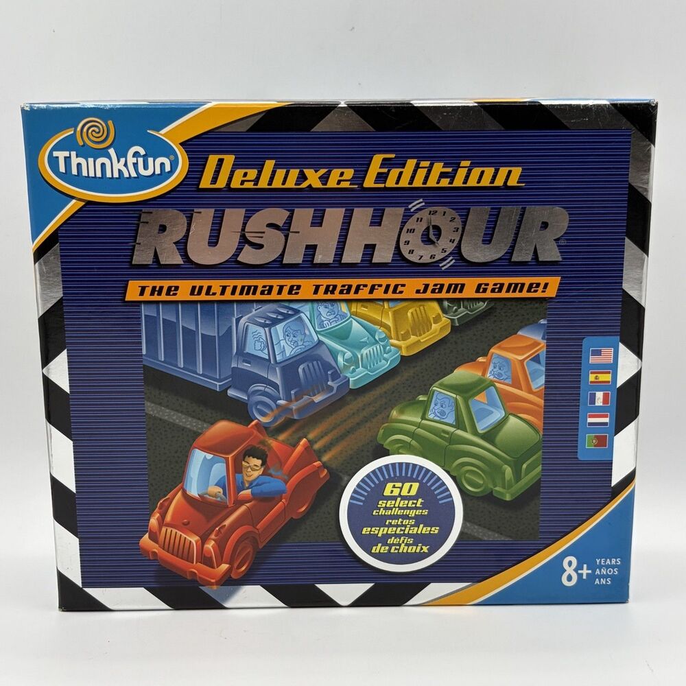 2006 Complete Rush Hour Deluxe Edition Traffic Jam Puzzle Board Game Think Fun